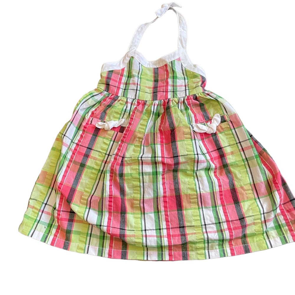 NWT Gymboree Plaid Halter Dress with Bloomers Size 12-18 months